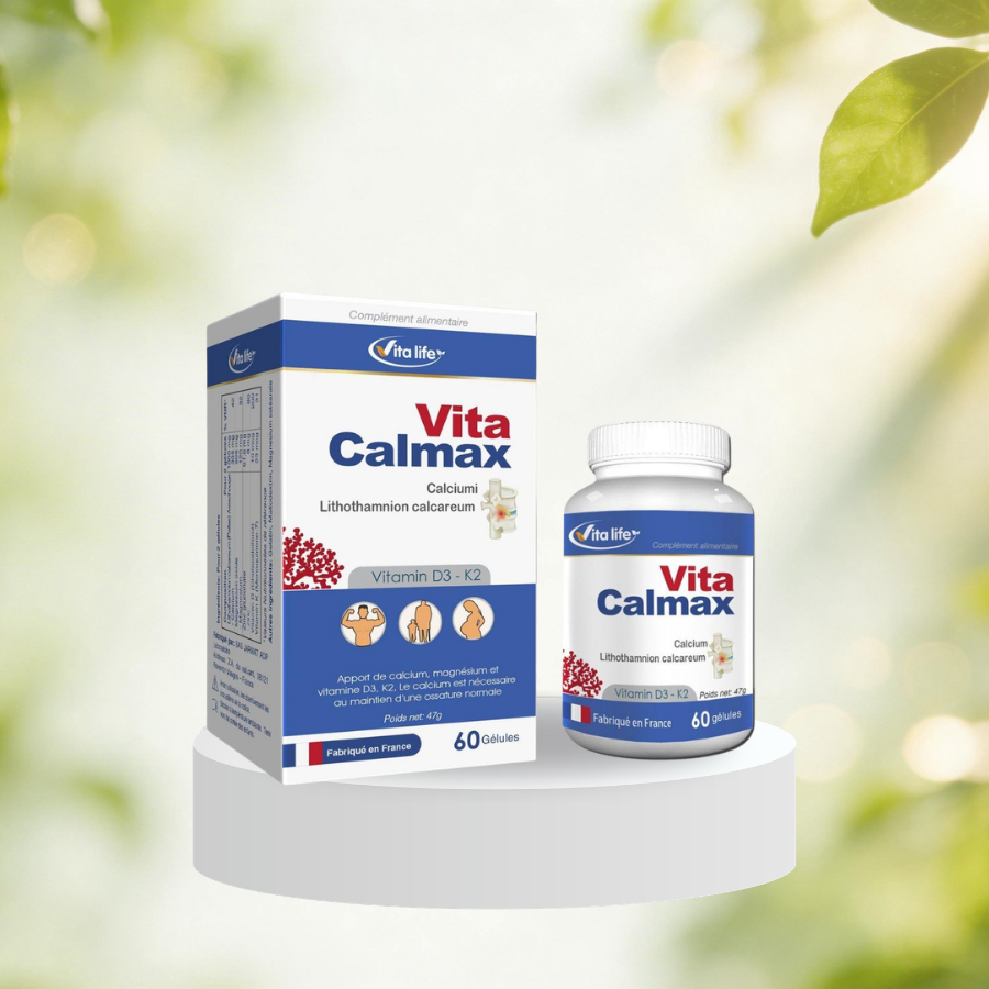 VITA CALMAX+ – Sản phẩm bổ sung Canxi, Magie và Vitamin D3, K2
