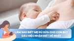 Làm sao biết mẹ đủ sữa cho con bú? Dấu hiệu nhận biết dễ nhất