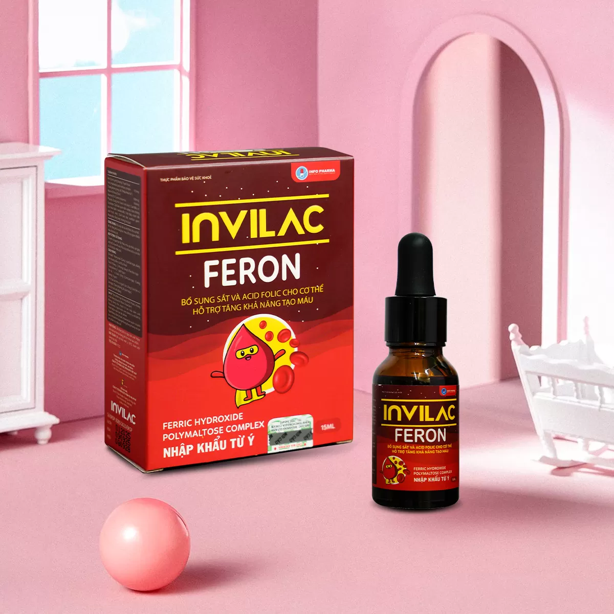 INVILAC FERON - Bổ sung sắt và acid folic cho cơ thể